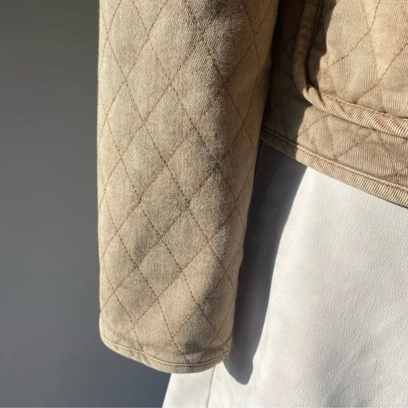 Veronica Beard Camilla Quilted Jacket Tan - S - Picture 9 of 14